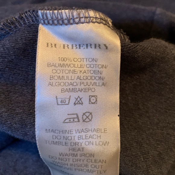 Burberry Mens Grey 1/4 Zip Up - Picture 3 of 4